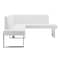 Armen Living Amanda Contemporary Nook Corner Dining Bench in White Faux Leather and Chrome Finish LCAMCOWHSF - alternate 6